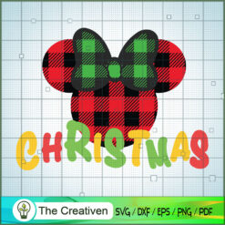 Christmas Minnie Head SVG Cut File for Cricut & Silhouette