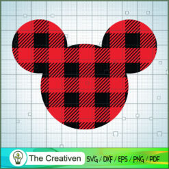 Mickey Head Red Christmas SVG Cut File for Cricut & Silhouette