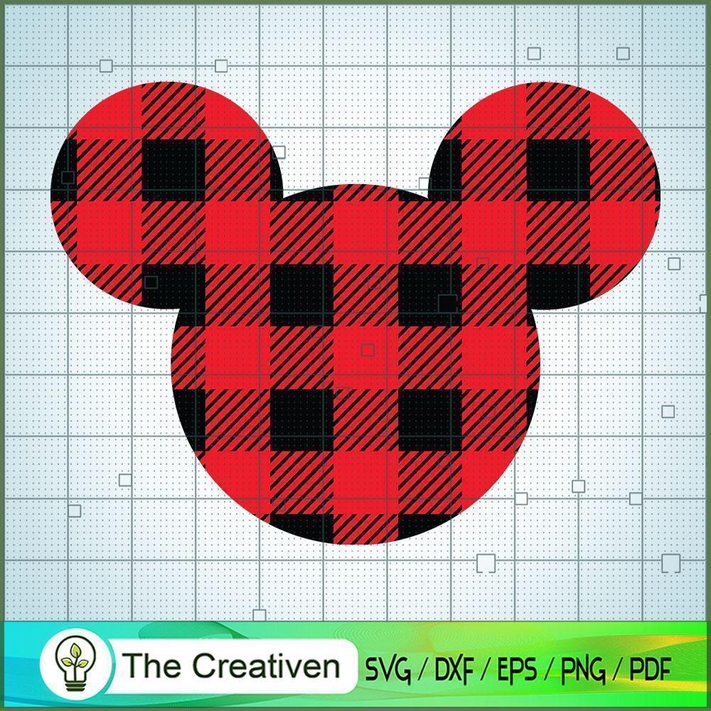 Mickey Head Red Christmas SVG Cut File for Cricut & Silhouette 1 Mickey Head Red Christmas SVG Cut File for Cricut & Silhouette