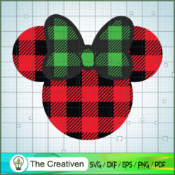 Minnie Head Red Christmas SVG Cut File for Cricut & Silhouette