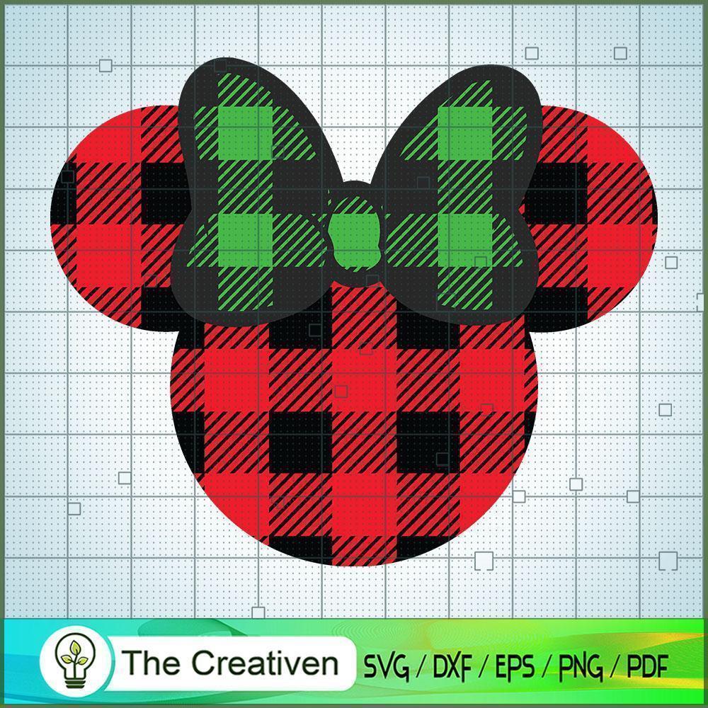 Minnie Head Red Christmas SVG Cut File for Cricut & Silhouette 1 Minnie Head Red Christmas SVG Cut File for Cricut & Silhouette