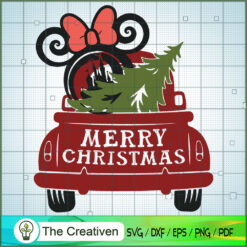 Christmas Car Minnie Castle SVG Cut File for Cricut & Silhouette