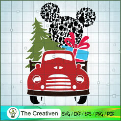 Christmas Disney Mickey Head Car SVG Cut File for Cricut & Silhouette