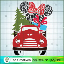 Christmas Disney Minnie Head Car SVG Cut File for Cricut & Silhouette