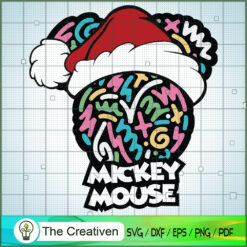 Mickey Mouse Head Color Line SVG Cut File for Cricut & Silhouette