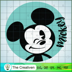 Mickey Head Blue Logo SVG Cut File for Cricut & Silhouette