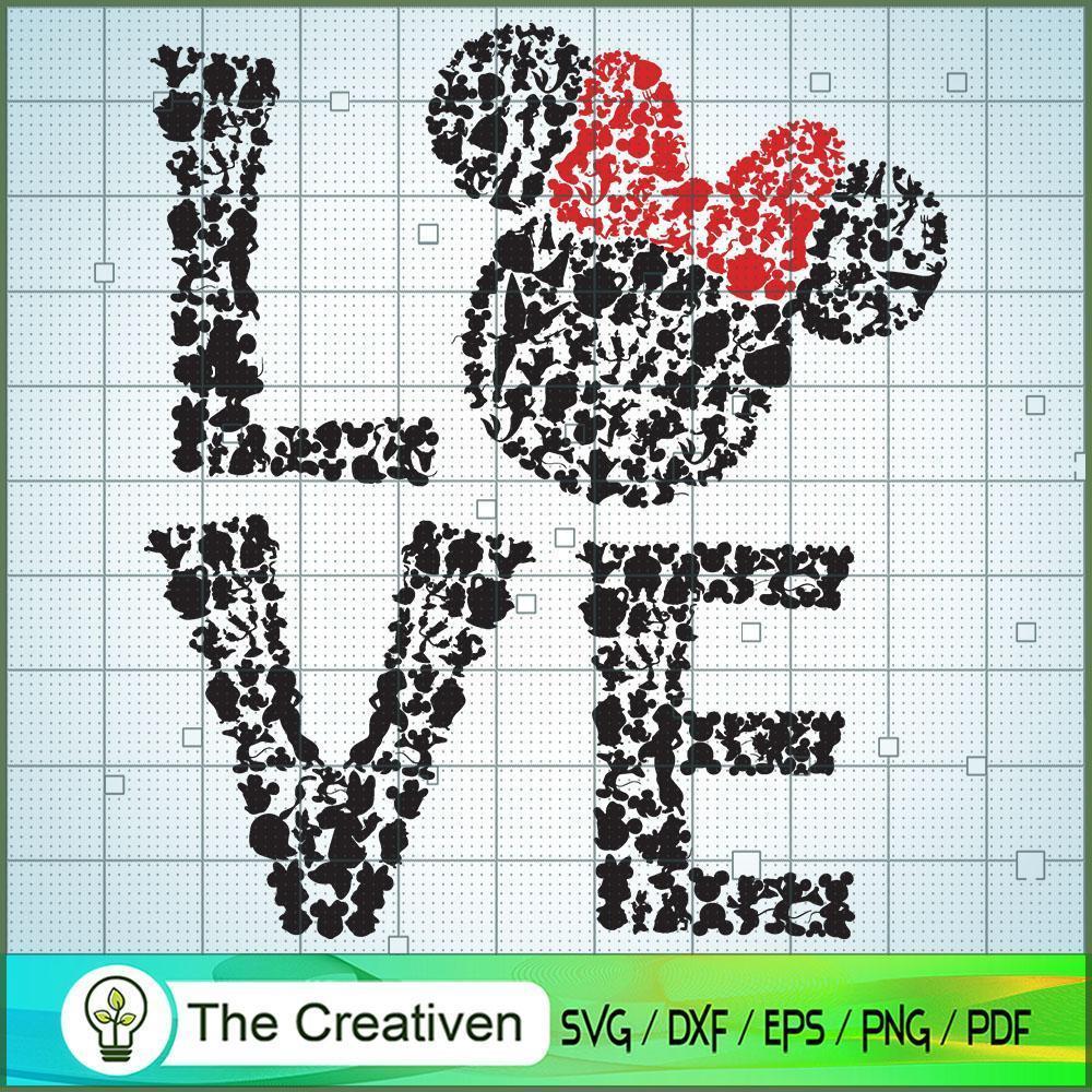 Minnie Love SVG Cut File for Cricut & Silhouette 1 Minnie Love SVG Cut File for Cricut & Silhouette