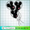 Triple Mickey Balloon Head SVG Cut File for Cricut & Silhouette