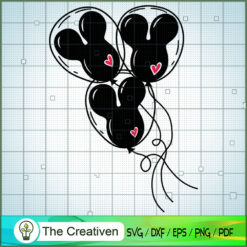 Triple Mickey Balloon Head SVG Cut File for Cricut & Silhouette