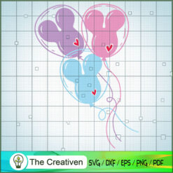 Mickey Head Balloon SVG Cut File for Cricut & Silhouette