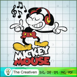 Mickey Mouse Headphone Music SVG Cut File for Cricut & Silhouette