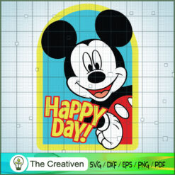 Mickey Happy Day Logo SVG Cut File for Cricut & Silhouette