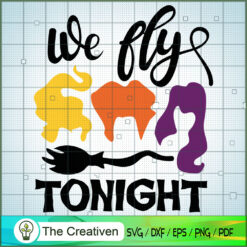 We Fly Tonight Head Witches SVG Cut File for Cricut & Silhouette
