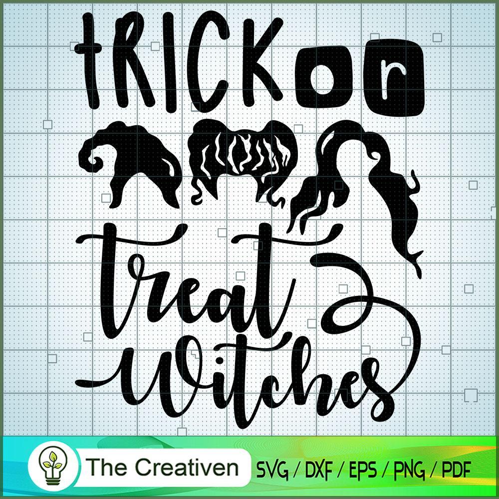 Trick Or Treat Witches SVG Cut File for Cricut & Silhouette 1 Trick Or Treat Witches SVG Cut File for Cricut & Silhouette