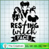 Resting Witch Face SVG Cut File for Cricut & Silhouett Design 20734
