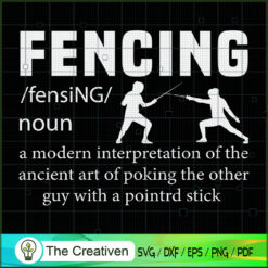 Fencer Dictionary - Fencing SVG Cut File for Cricut & Silhouette