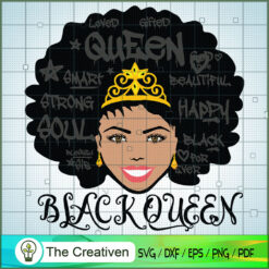 Black Queen, Black History SVG, Afro Woman SVG, Black Woman SVG