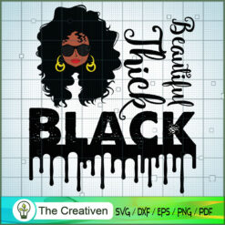 Beautiful Black Girl Black L SVG Cut File for Cricut