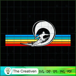 Vintage Surfing Surfer SVG Cut File for Cricut & Silhouette
