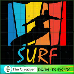 Vintage Surfing SVG Cut File for Cricut & Silhouette