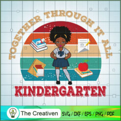 Black Girl Kindergarten Back SVG Cut File for Cricut