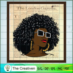 Pretty Black Woman Vintage SVG, Afro Woman SVG, Black Woman SVG