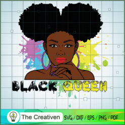 Afro Girl Black Queen SVG, Afro Woman SVG, Black Woman SVG
