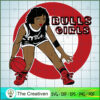 Bull Girl NBA Champions SVG, NBA Girl, Afro Woman SVG, Black Woman SVG