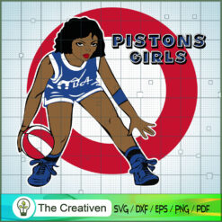 Pistons Girl NBA Champion SVG Cut File for Cricut & Silhouette