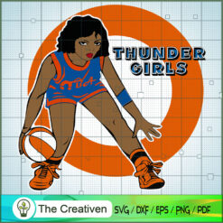 Thunder Girl NBA Champion SVG Cut File for Cricut & Silhouette