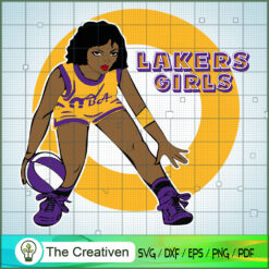 Lakers Girl NBA Champions SVG Cut File for Cricut & Silhouette