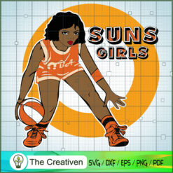 Suns Girl NBA Champion SVG, NBA Girl, Afro Woman SVG, Black Woman SVG