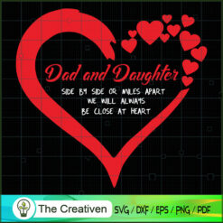 Dad and Daughter Side by Side SVG, Daddy SVG, Father SVG