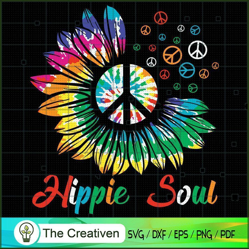 Hippie Soul Sunflower Tiedye 60s SVG, Hippie SVG, Love Peace SVG 1 Hippie Soul Sunflower Tiedye 60s SVG, Hippie SVG, Love Peace SVG