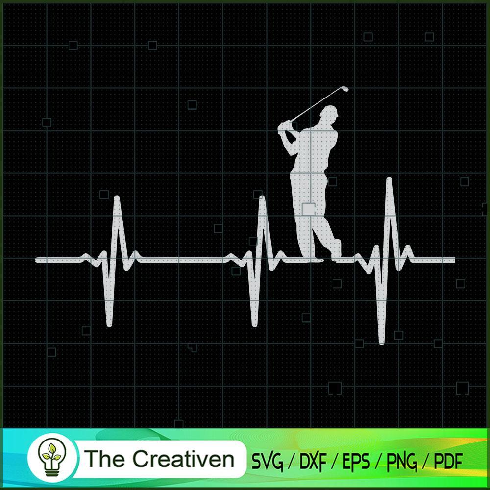 Golf Heartbeat SVG Cut File for Cricut & Silhouette 1 Golf Heartbeat SVG Cut File for Cricut & Silhouette