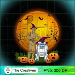 C-3PO and R2-D2 Pumpkin Halloween PNG, Halloween PNG, Horror PNG