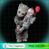 Groot with Pennywise PNG, Halloween PNG, Horror PNG