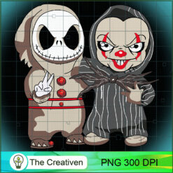 Jack Skellington And Pennywise PNG, Halloween PNG, Horror PNG