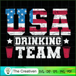 USA Drinking Team 4th of Jul SVG Cut File for Cricut