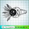 Crescent Moon Stars SVG Cut File for Cricut & Silhouette