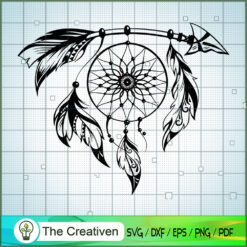 Dreamcatcher Silhouette , Mystical SVG, Mystic SVG , Moon SVG