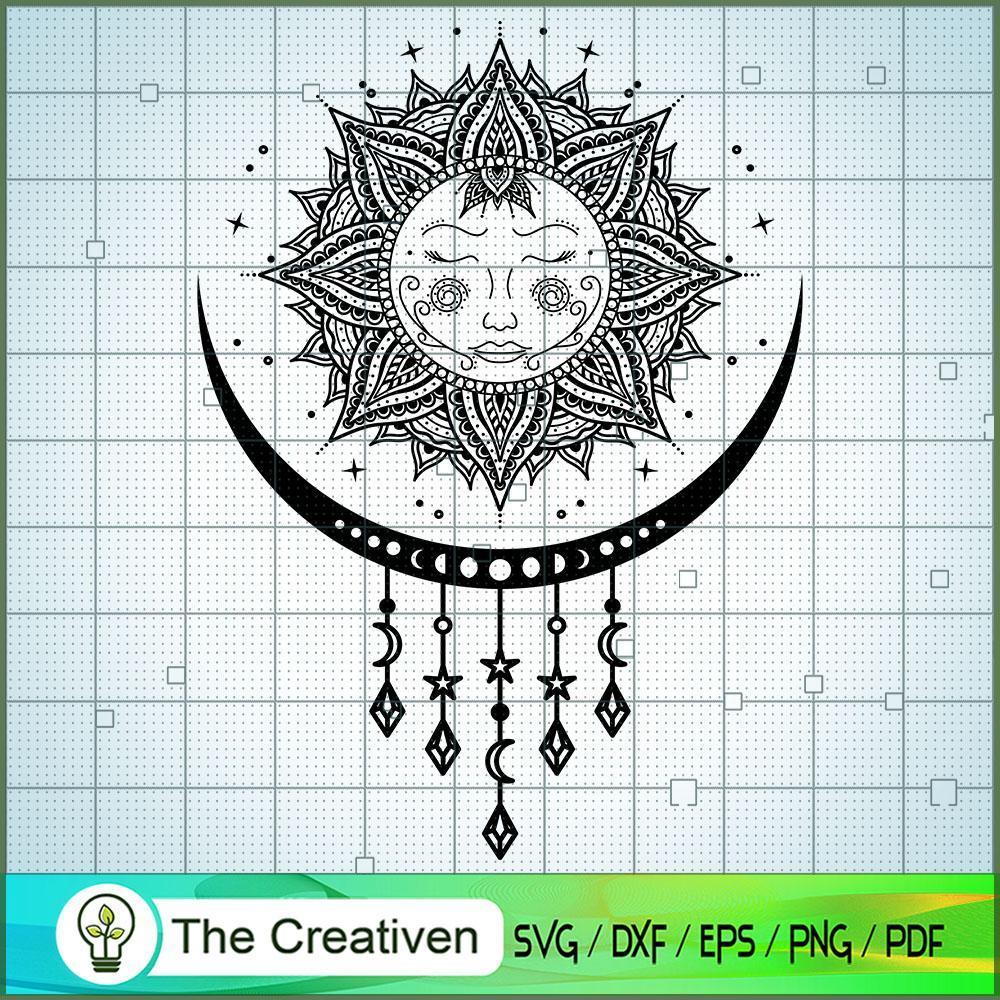 Sun and Moon SVG Cut File for Cricut & Silhouette Design 18500 1 Sun and Moon SVG Cut File for Cricut & Silhouette Design 18500
