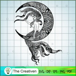 Mermaid Moon SVG Cut File for Cricut & Silhouette