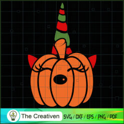 Halloween Pumpkin Unicorn SVG, Pumpkin Unicorn SVG, Halloween SVG