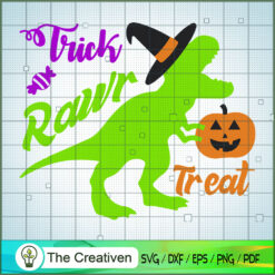 Trick Rawr Treat Halloween SVG, Trick Rawr Treat SVG, Halloween SVG