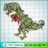 Christmas T-rex Dinosaur SVG, Christmas T-rex SVG, Trending SVG
