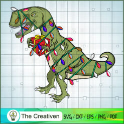 Christmas T-rex Dinosaur SVG, Christmas T-rex SVG, Trending SVG
