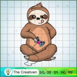 Gaming Gamer Sloth SVG, Sloth SVG, Trending SVG