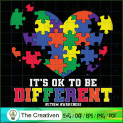 It's Ok to Be Different Autism SVG Cut File for Cricut & Silhouette
