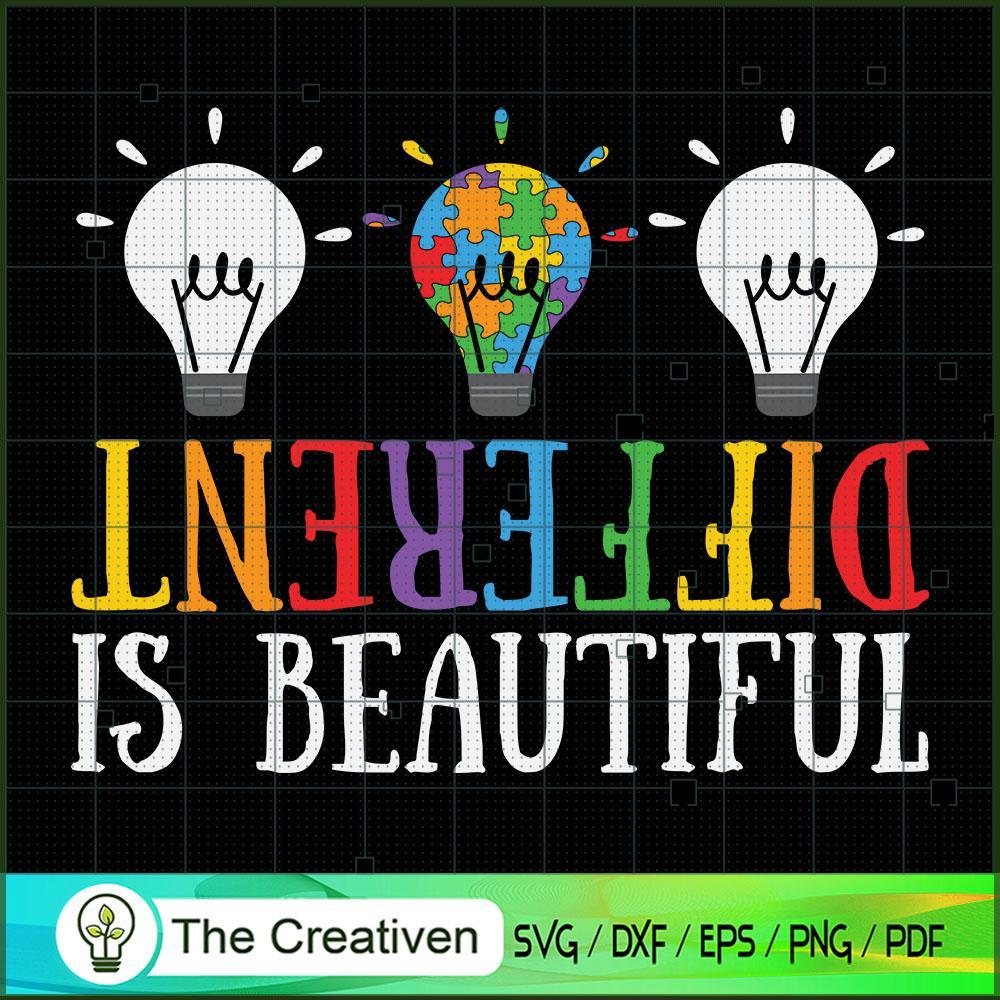 Different is Beautiful Autis SVG Cut File for Cricut Design 17694 1 Different is Beautiful Autis SVG Cut File for Cricut Design 17694